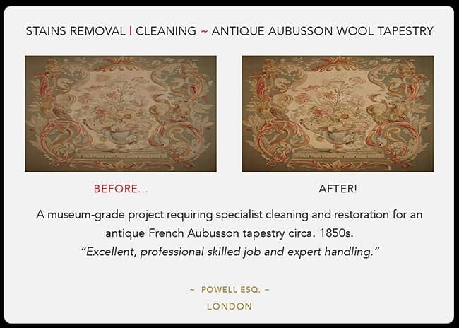 rug and tapestry cleaning london
